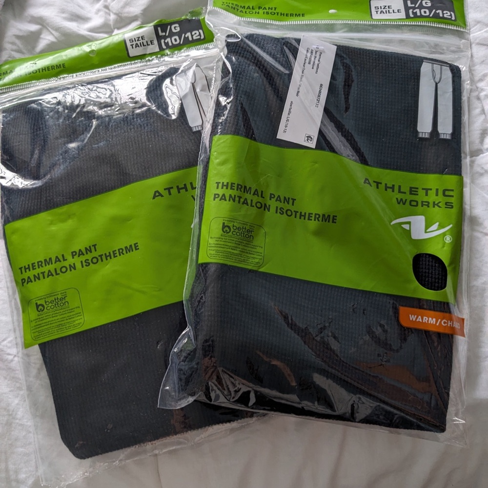 Two Thermal black pants size 10-12